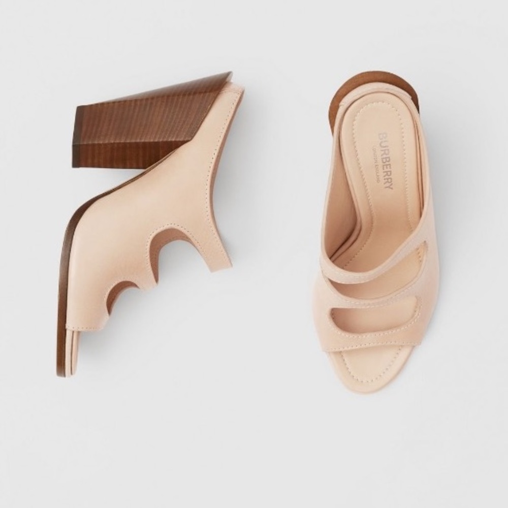 Burberry Cut-out Detail Leather Mules - Picture 14 of 14